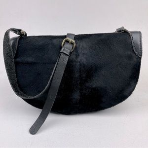 Patricia Nash leather Half Moon Palma Saddle Black